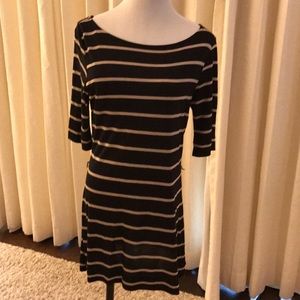Black dress with tan stripes free with bundle