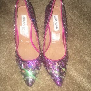 Steve Madden Pink Glitter Heel