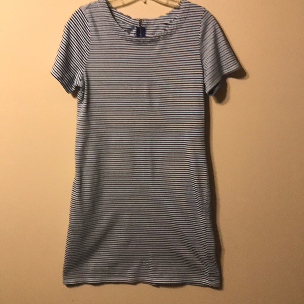 Royal Blue/Turquoise/White Shirt Dress