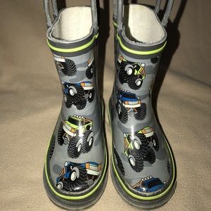 Boys monster truck rain boots