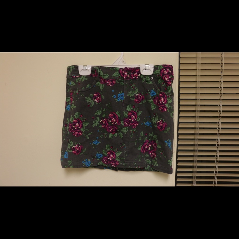 Floral Jean Skirt (as seen in GLEE)