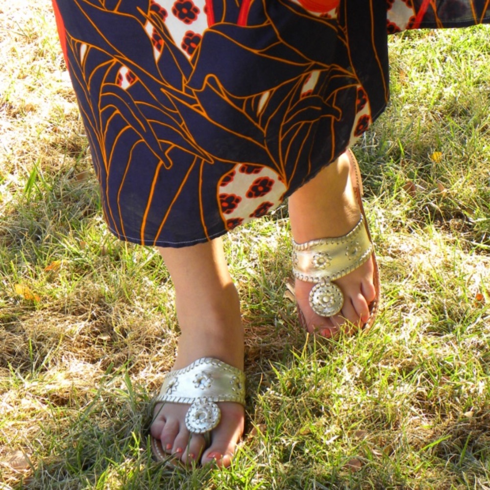 Jack Rodgers Hampton Sandal in Platinum!!