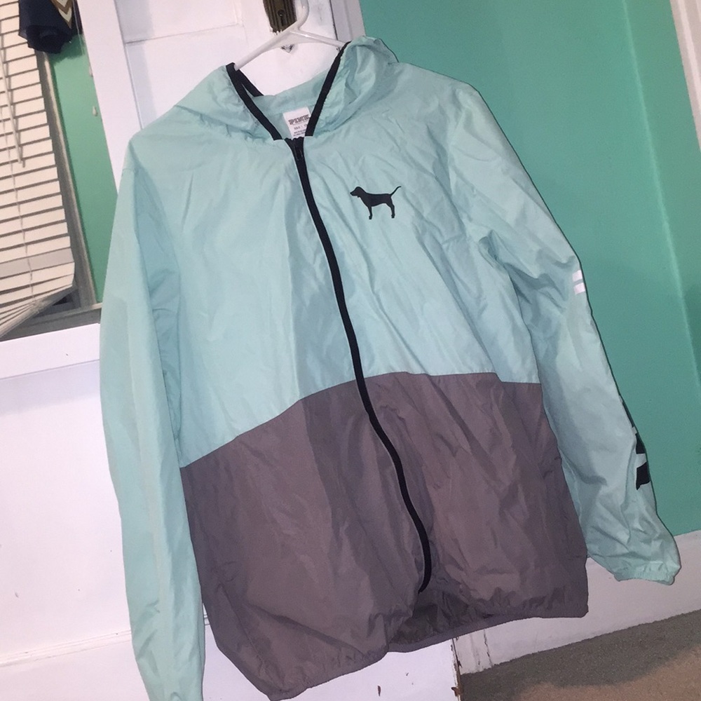 pink windbreaker