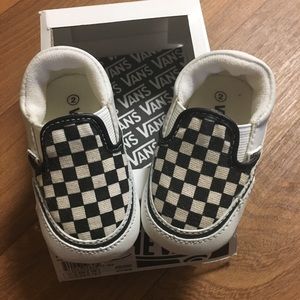 Baby Checkerboard Vans! Size 2