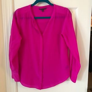 W118 by Walter Baker Hot Pink Silk Blouse XS