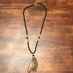 Beaded tassel necklace