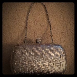 Silver evening clutch/formal occasion appropriate