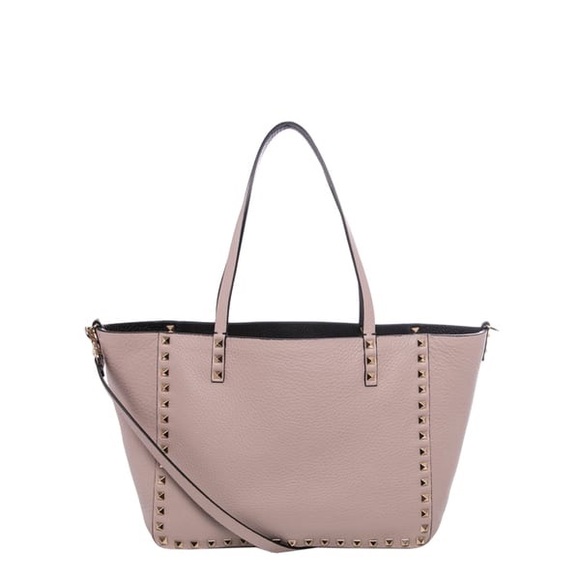 Valentino Handbags - Valentino black/nude reversible rockstud tote