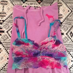 PINK Bandeau and hoodie bundle