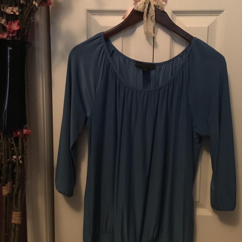 Express: blue blouse