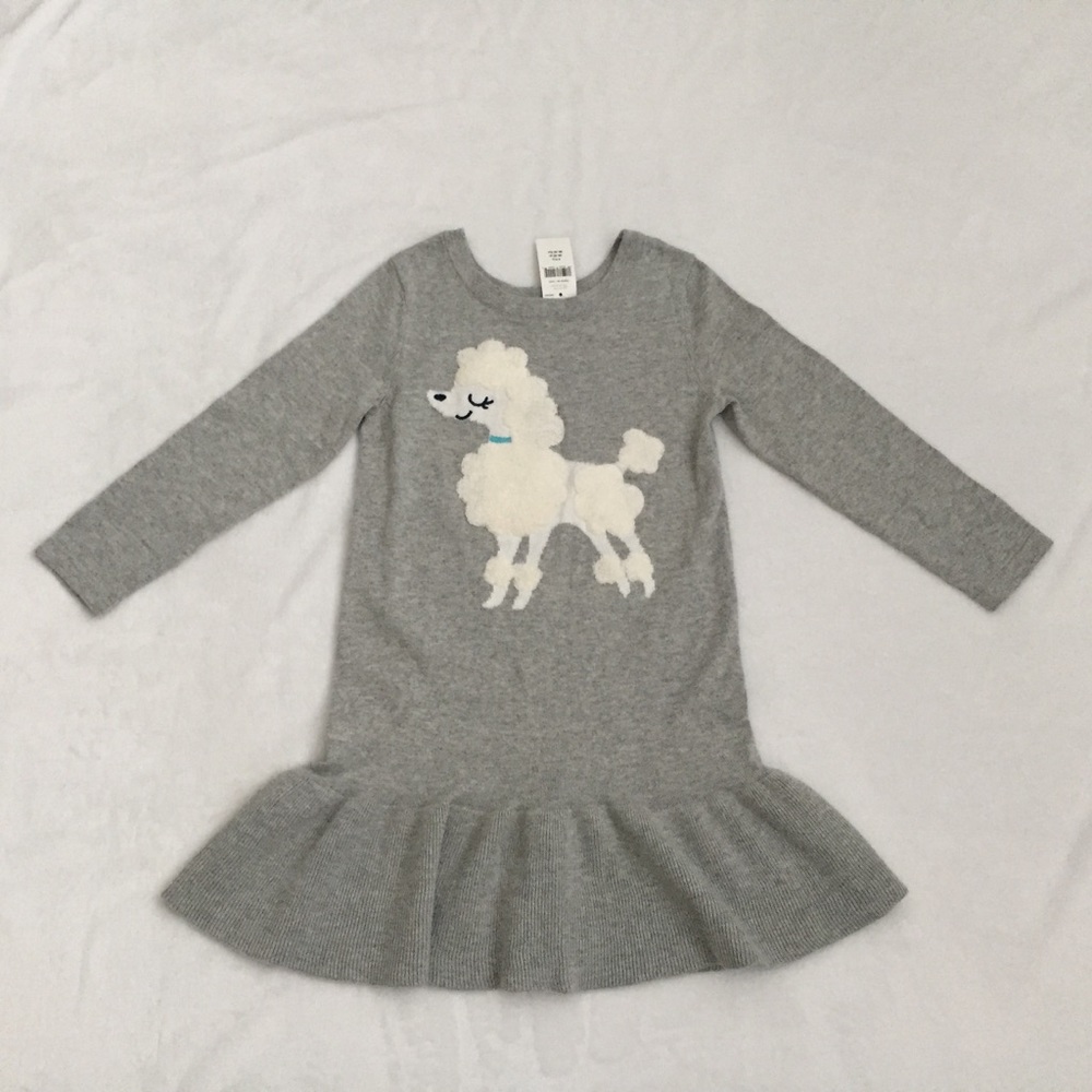 babygap long sleeve ruffle poodle dress NWT 4 year