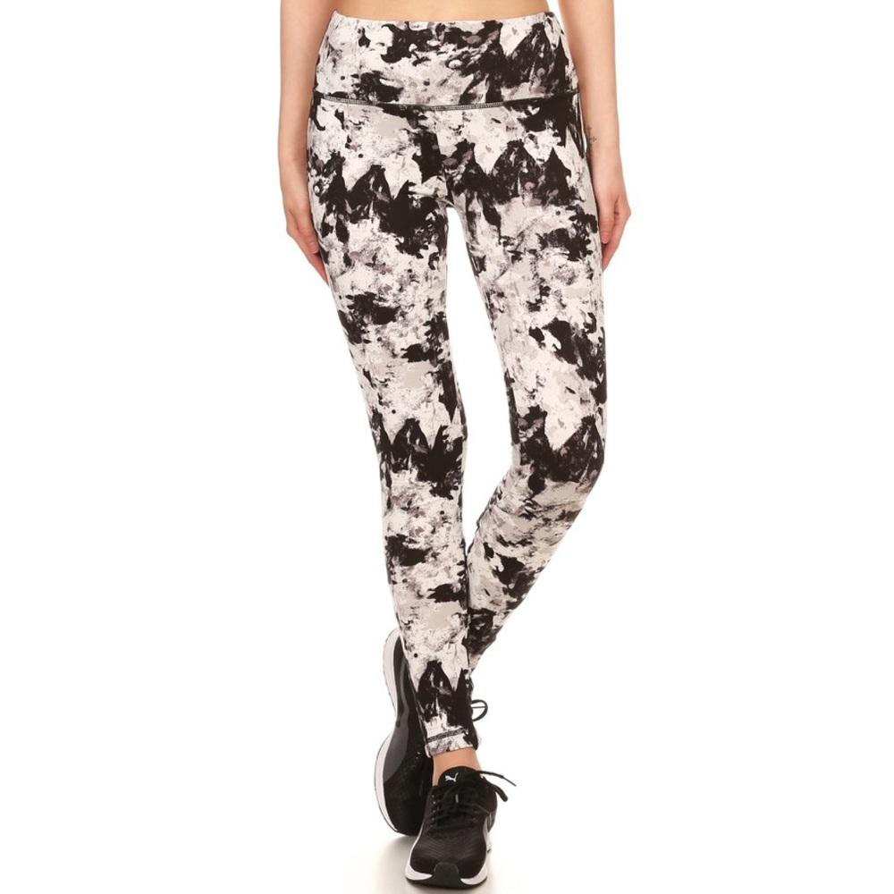 Comfy Tie Dye Strappy Leggings Criss Cross Soft - Picture 6 of 7