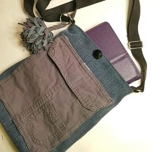 Upcycled denim bag, Recycled denim.