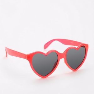 Urban Outfitters Pink Heart Shaped Sunglasses