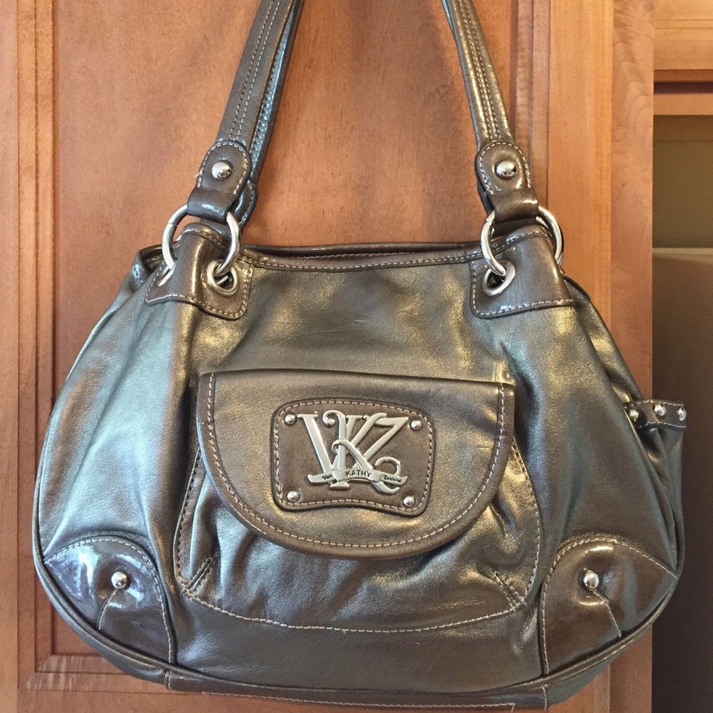 🌹SOLD🌹Kathy Van Zeeland Metallic Faux Leather