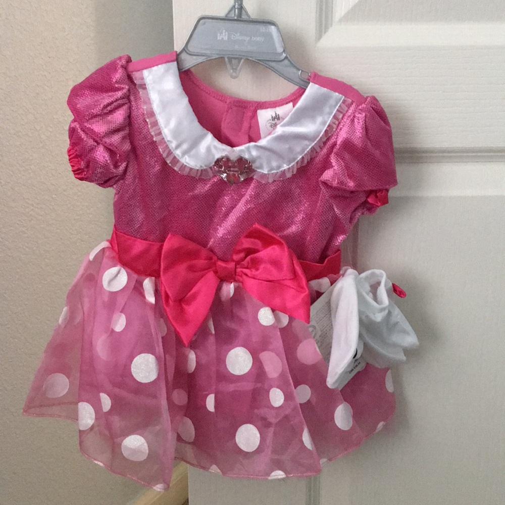 NWT Minnie Mouse dress set - 12-18 months