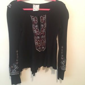 Free People Embroidered Thermal