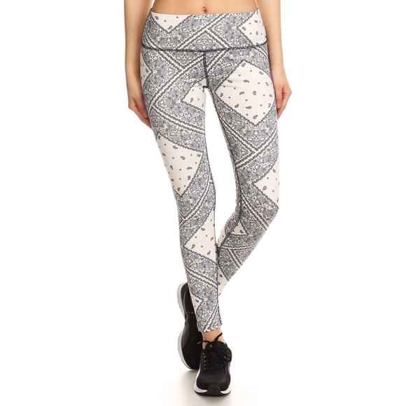 LAST Boho High Waisted Leggings Silky Handkerchief - Picture 7 of 8