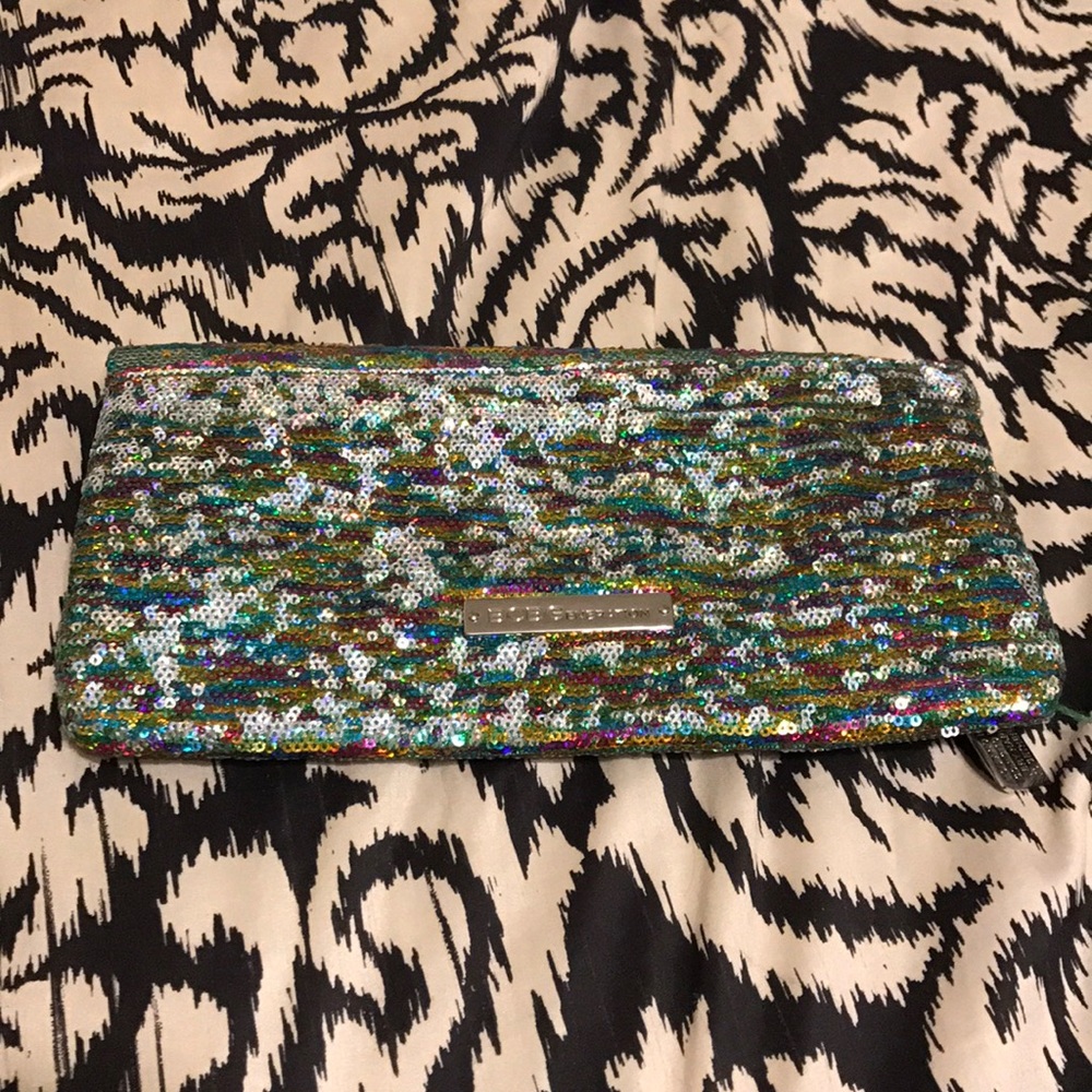Multi color sequin fold over clutch BCBGeneration