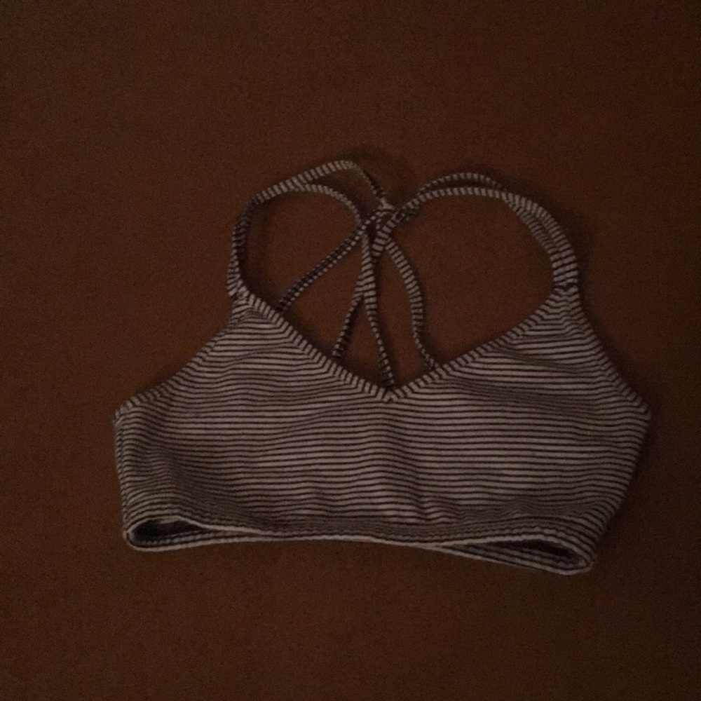 Abercrombie and fitch black and white striped bra