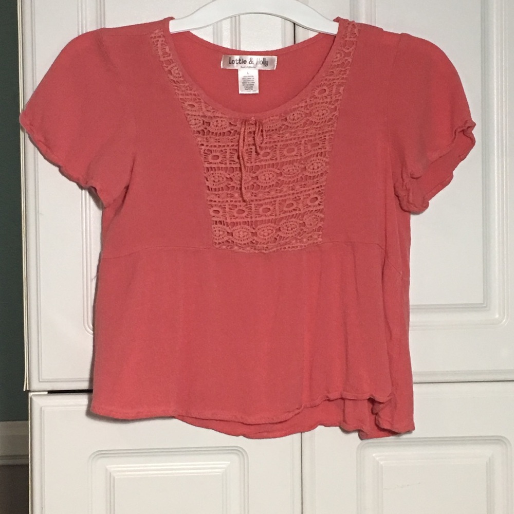 Girls Pink Crop Top