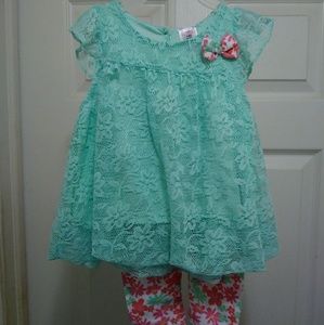 Swiggles Lace Covered Tee and Pant 18M