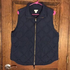J.Crew Navy Quilted Vest