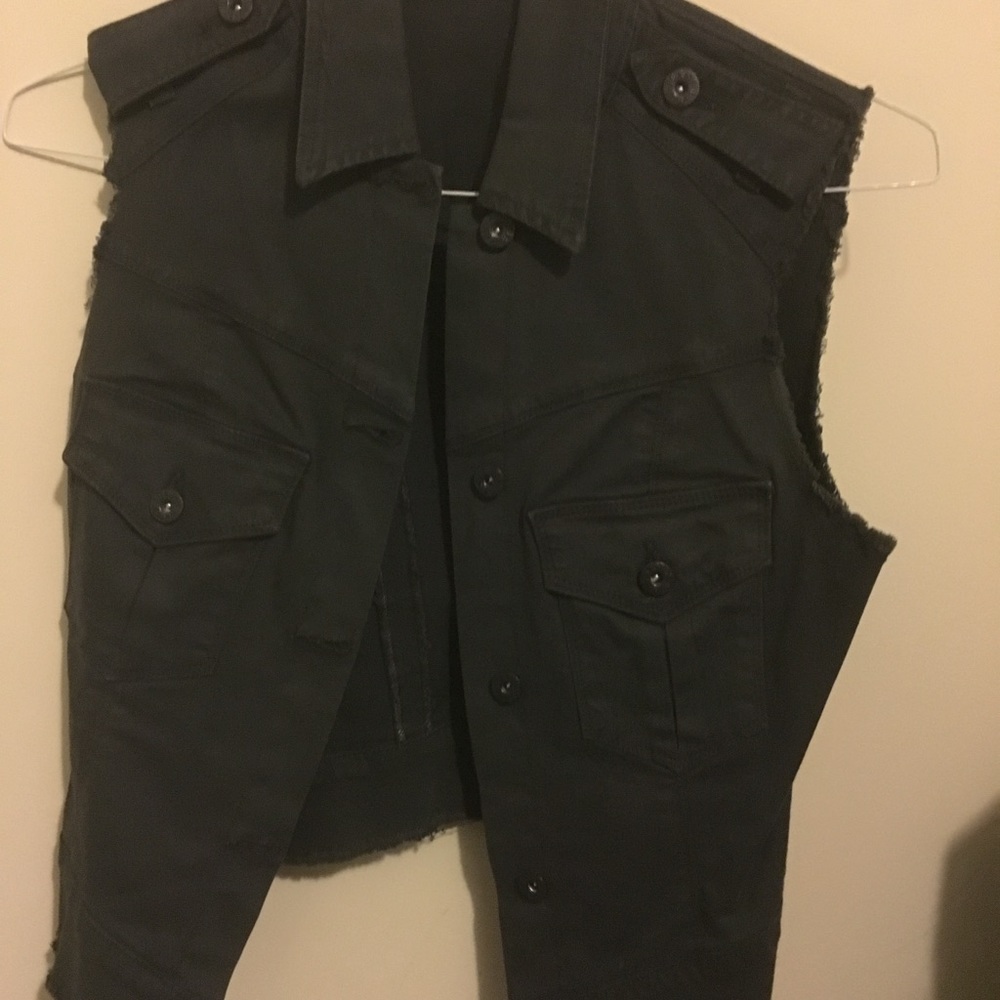 James Jeans sleeveless denim grey vest