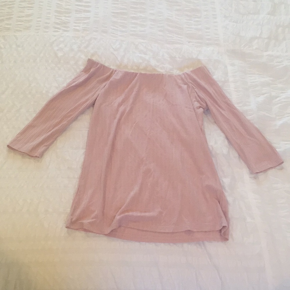 Light pink strapless top