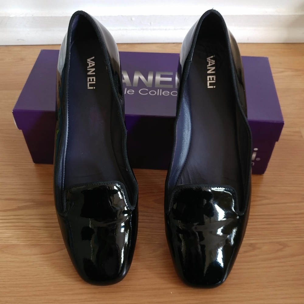 Black Patent Leather Loafers (size 11)
