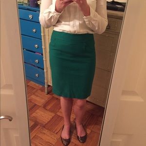 Green pencil skirt