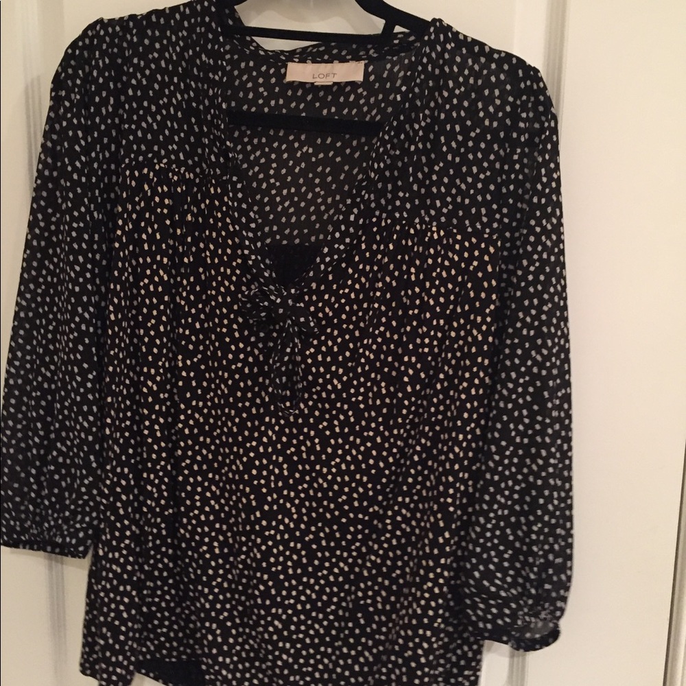 Confetti Blouse with Tie