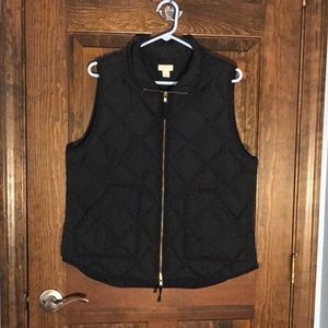 J.Crew black quilted vest