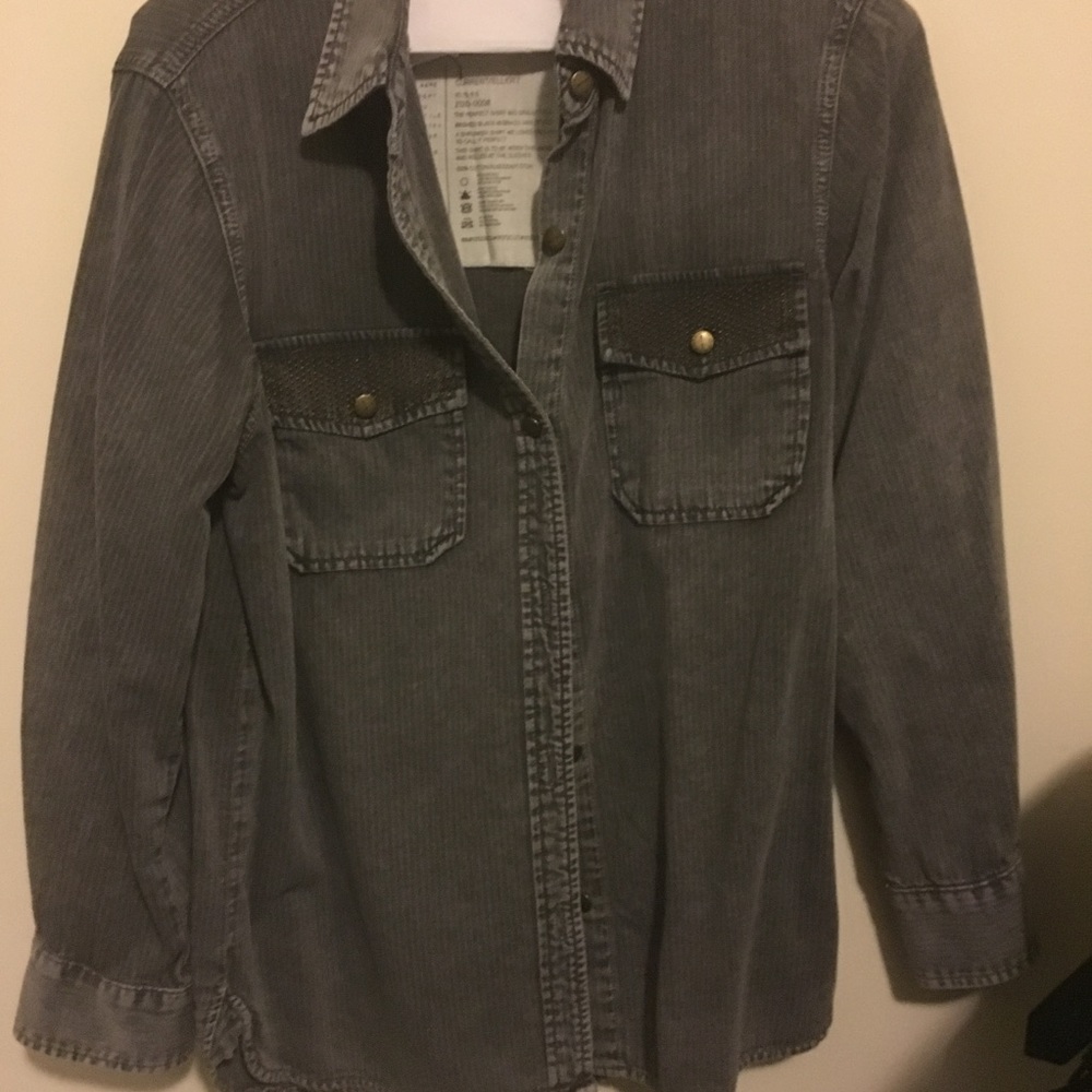 Current Elliott Gray Denim Button Down - image 1