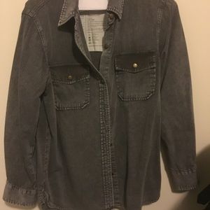 Current Elliott Gray Denim button down