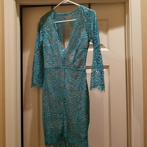 Turquoise cocktail dress