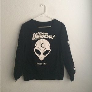 Black alien sweater