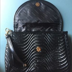 Classic black clutch