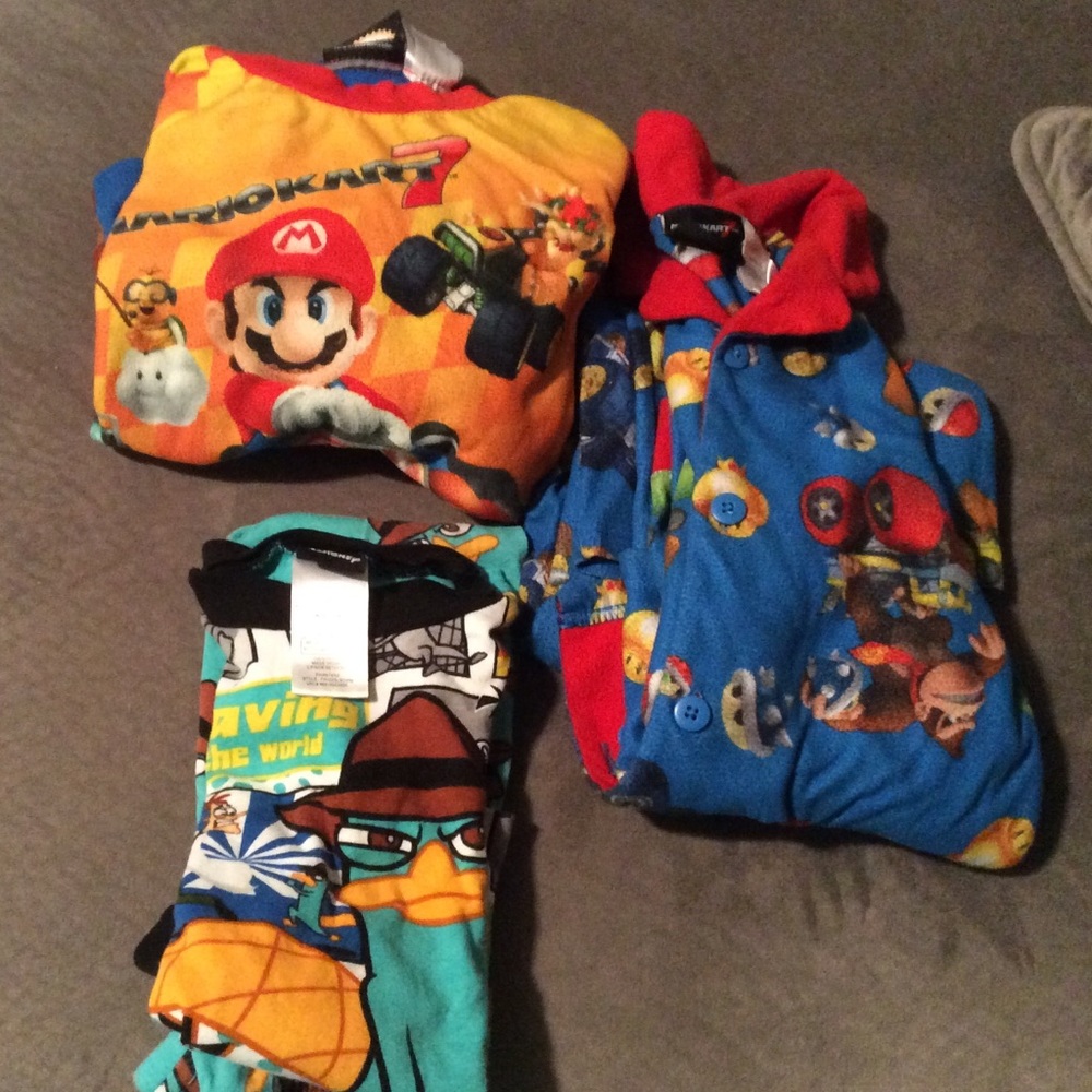 2 pair boys character pajamas. Various sizes