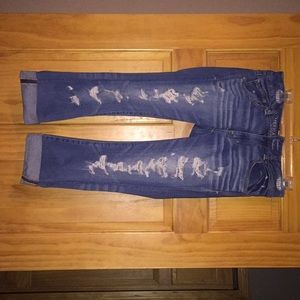 AE  SUPER SUPER Stretch distressed crops