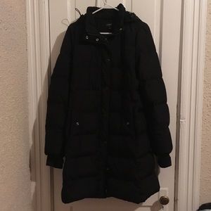 J. Crew long black puffer jacket