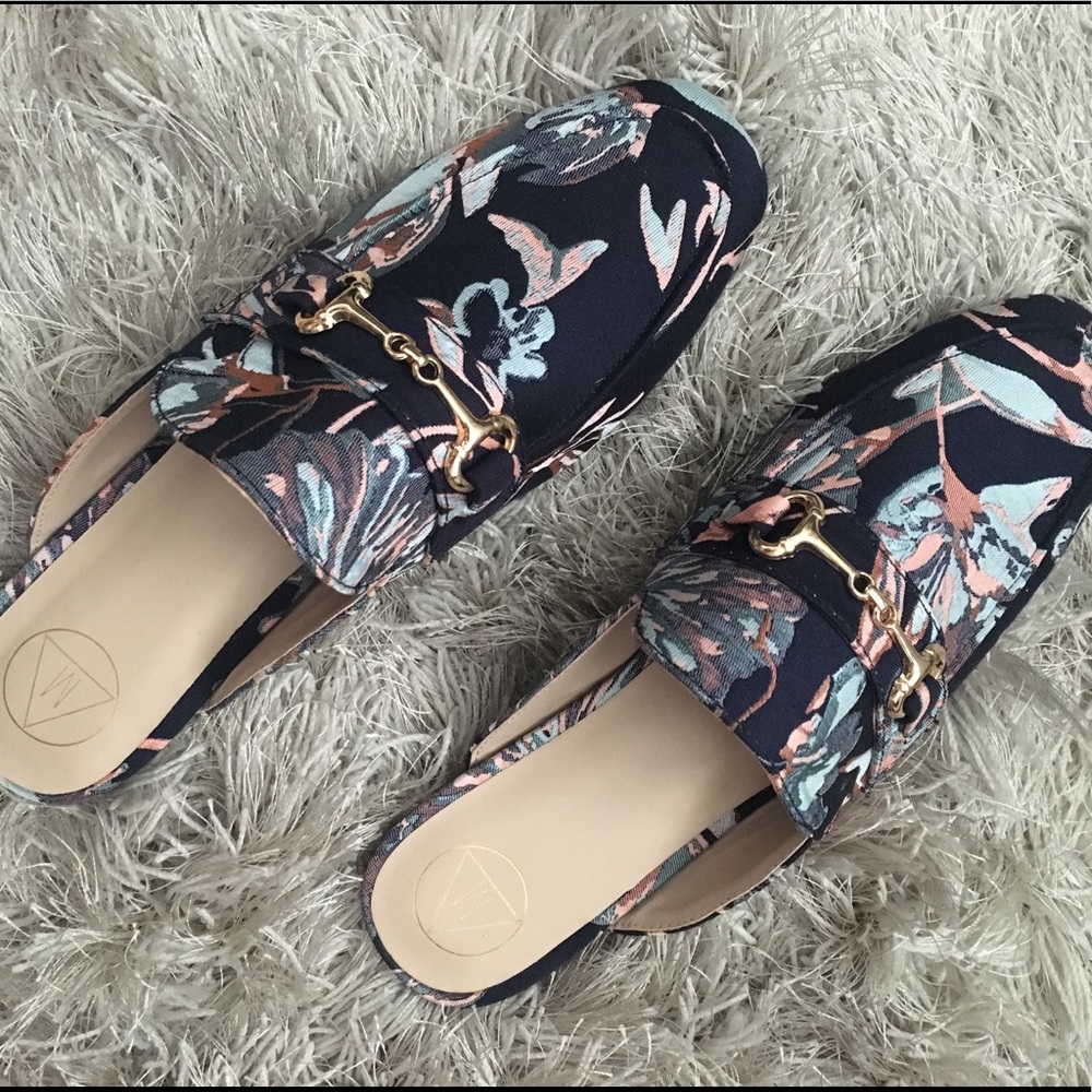 Multi Jacquard Print Mules