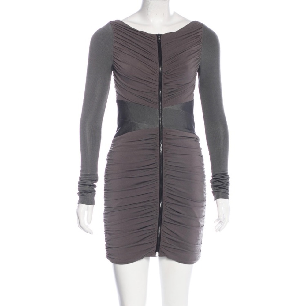 (Rag & Bone) NWT Grey Zip Bodycon Dress