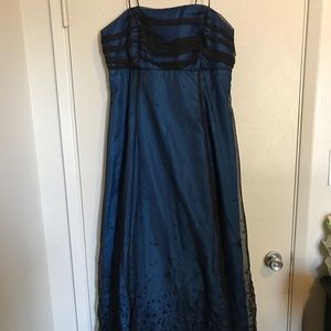 Blue and black dress with star accents worn once