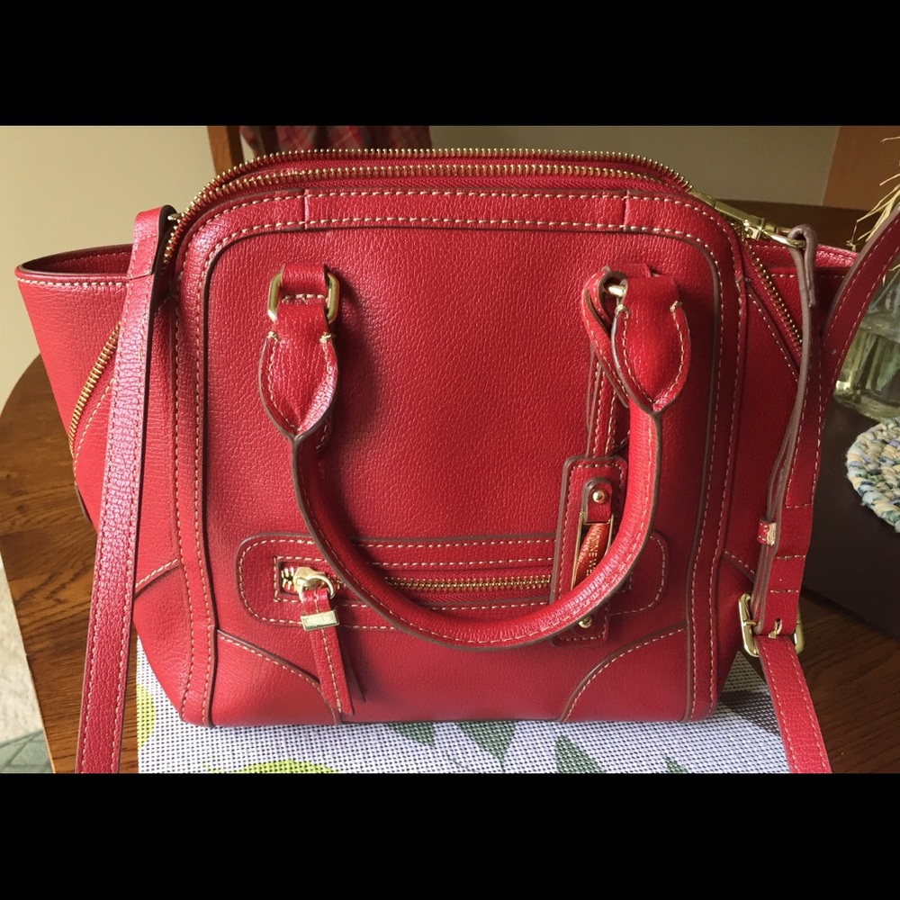 Nine West Red Leather Satchel