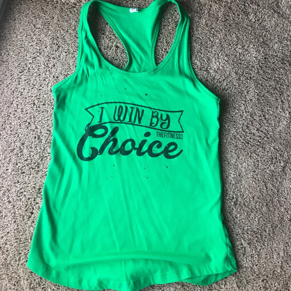 I win by choice the fitness tee tank