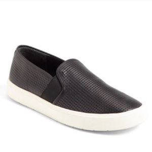 VINCE Black Blair Perforated Sneaker 6.5