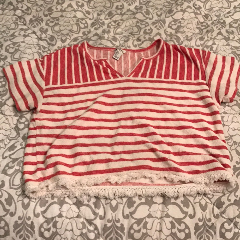 Striped F21 Crop Top