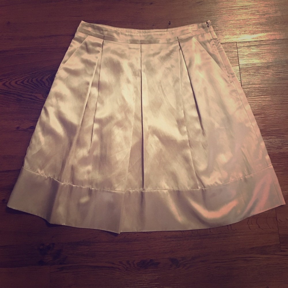 BCBG Silk blend pleated skirt