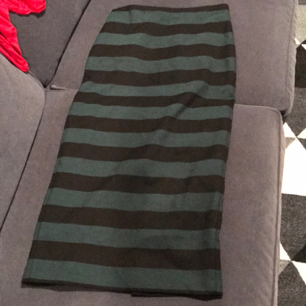Cute black and forest green pencil skirt
